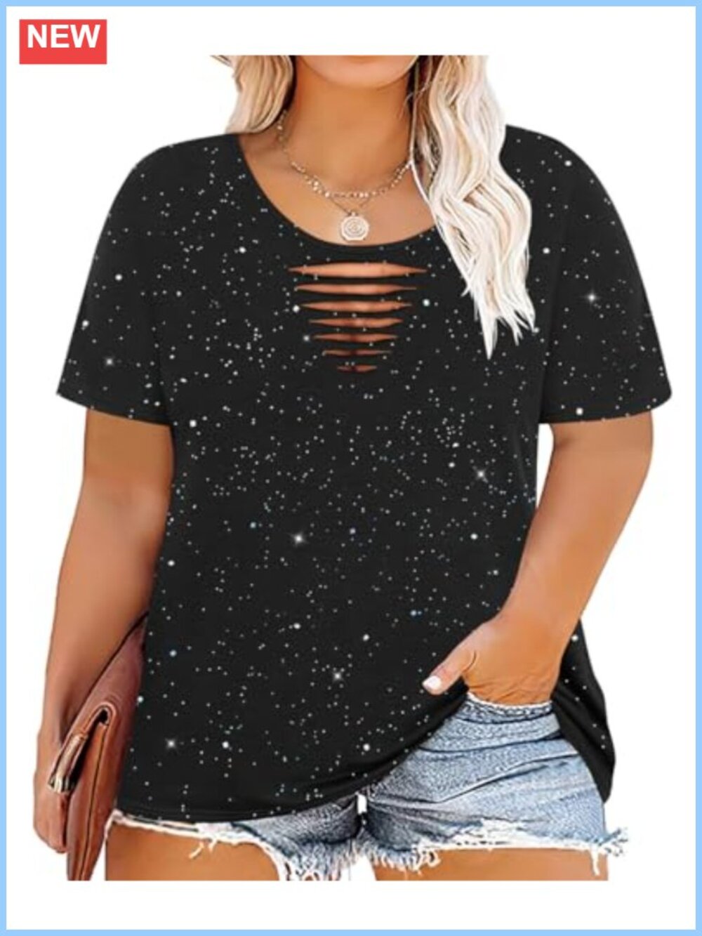 Plus Size Short Sleeve Crewneck Tunic T-Shirt Loose Fit Casual Summer Top